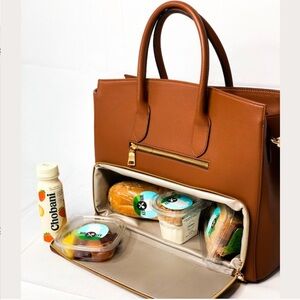 Elegant Brown Leather Tote Bag